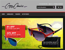 Tablet Screenshot of crazycharliesunglasses.com